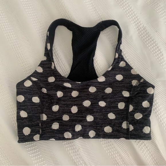 Outdoor Voices Doing Things bra, size XS, polka dot tech sweat material - Picture 1 of 4